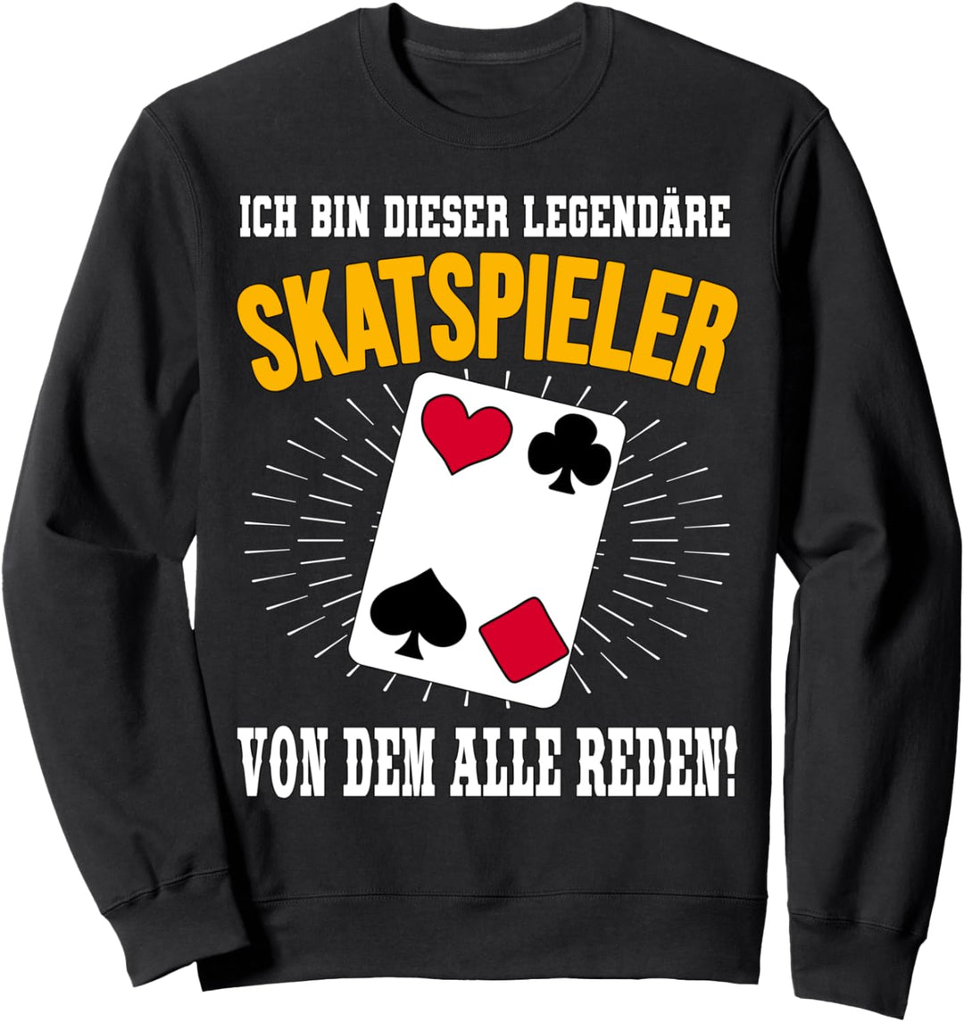 Legendäre Skatspieler Skatkarten Skat spielen Skatspieler Sweatshirt
