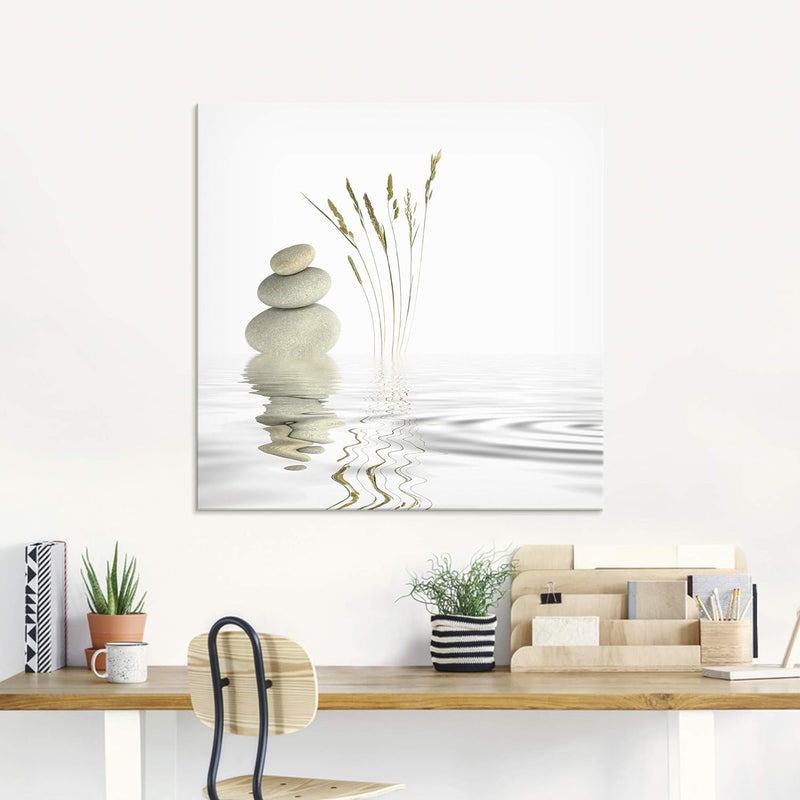 ARTland Glasbilder Wandbild Glas Bild einteilig 100x50 cm Querformat Asien Wellness Entspannung Spa