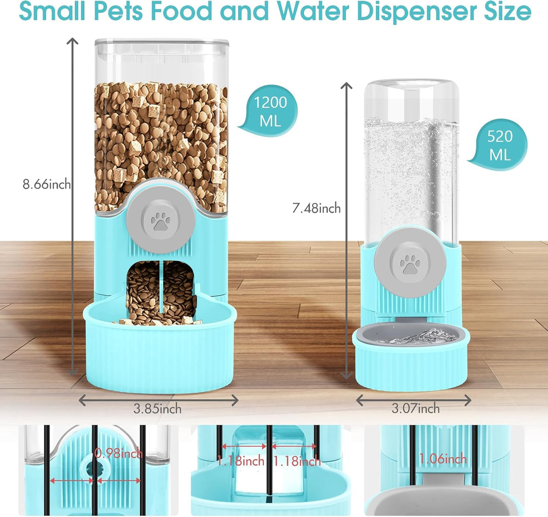 Yummy Sam Hängender Käfig, automatischer kleiner Futternapf für Haustiere, Wasserflaschenspender, ab