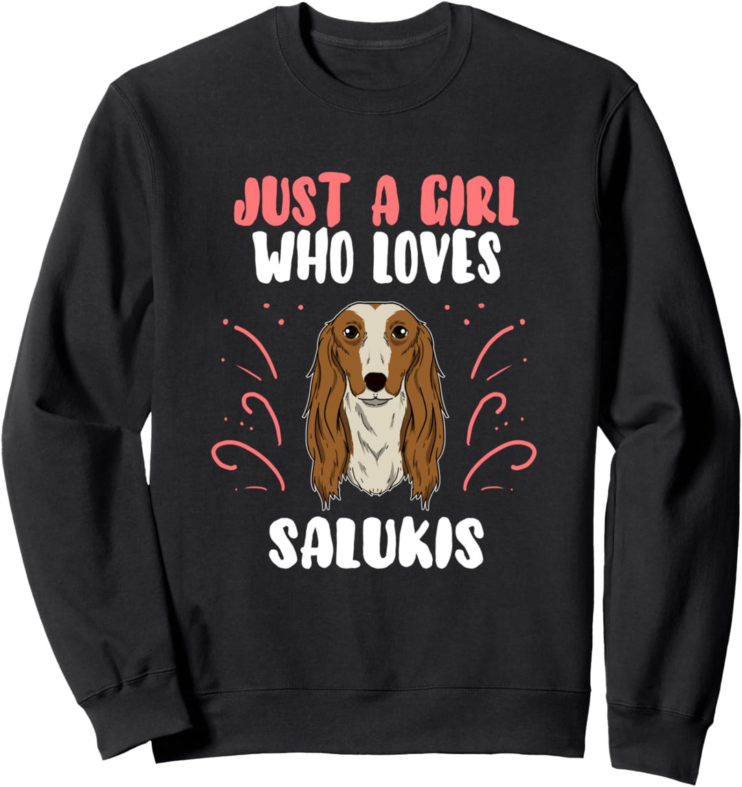 Just A Girl Who Loves Salukis Hunde Hundehalter Sweatshirt