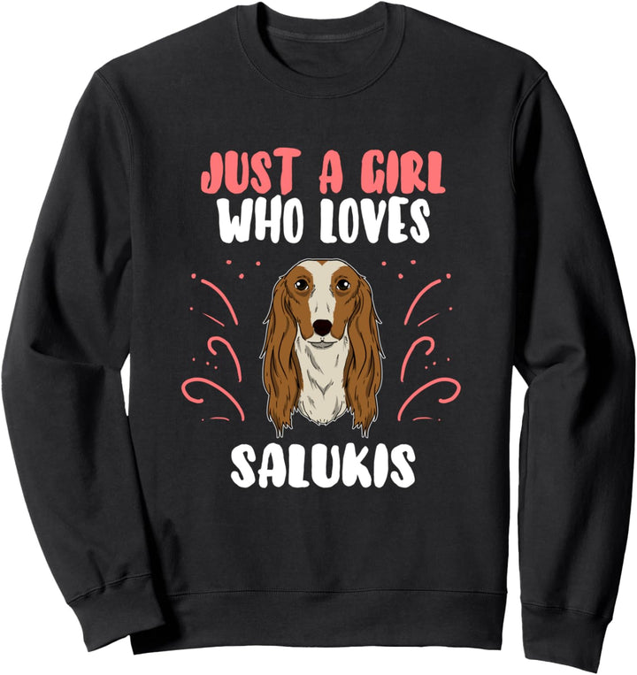 Just A Girl Who Loves Salukis Hunde Hundehalter Sweatshirt