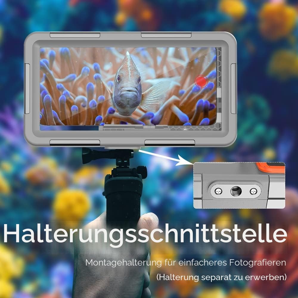 Unterwasser-Tauchgehäuse für iPhone, Samsung Galaxy, Huawei Xiaomi Redmi Smartphones, Professionelle