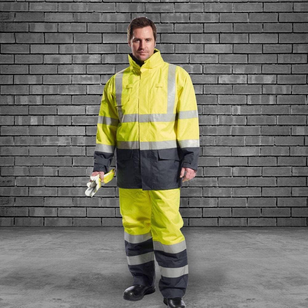 Portwest Bizflame Regen Warnschutz Multi-Norm Jacke, Grösse: XXXL, Farbe: Gelb/Marine, S779YNRXXXL 3