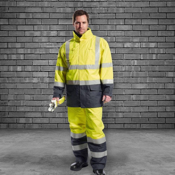 Portwest Bizflame Regen Warnschutz Multi-Norm Jacke, Grösse: XXXL, Farbe: Gelb/Marine, S779YNRXXXL 3