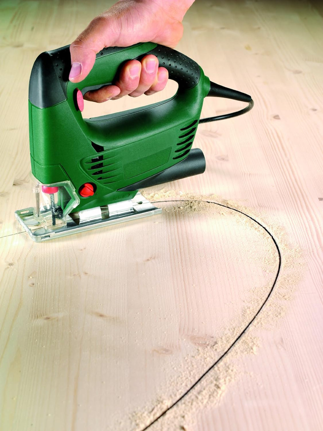 Bosch Stichsäge PST 650 (Schnitttiefe in Stahl/Holz 4mm/65mm, im Koffer) + 10tlg. Stichsägeblatt Set