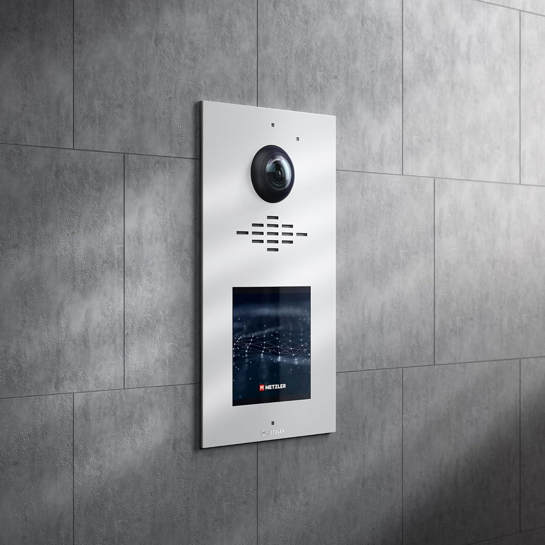 Metzler VDM10 2.0 modulare Video Türsprechanlage in Weiss - 2-Draht - Türklingel mit HD-Kamera, 1-50