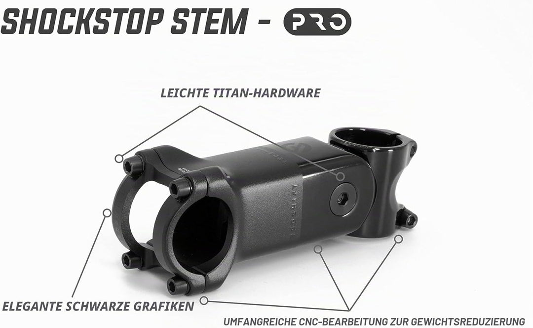 REDSHIFT ShockStop PRO Vorbau für Fahrräder, stossdämpfender Fahrradvorbau für Rennräder, Gravelbike