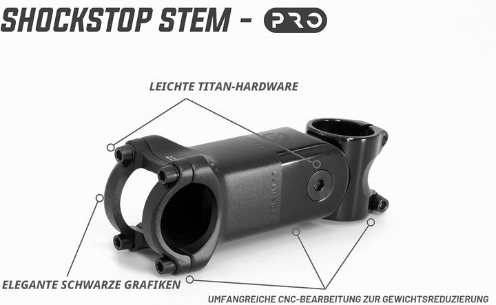 REDSHIFT ShockStop PRO Vorbau für Fahrräder, stossdämpfender Fahrradvorbau für Rennräder, Gravelbike