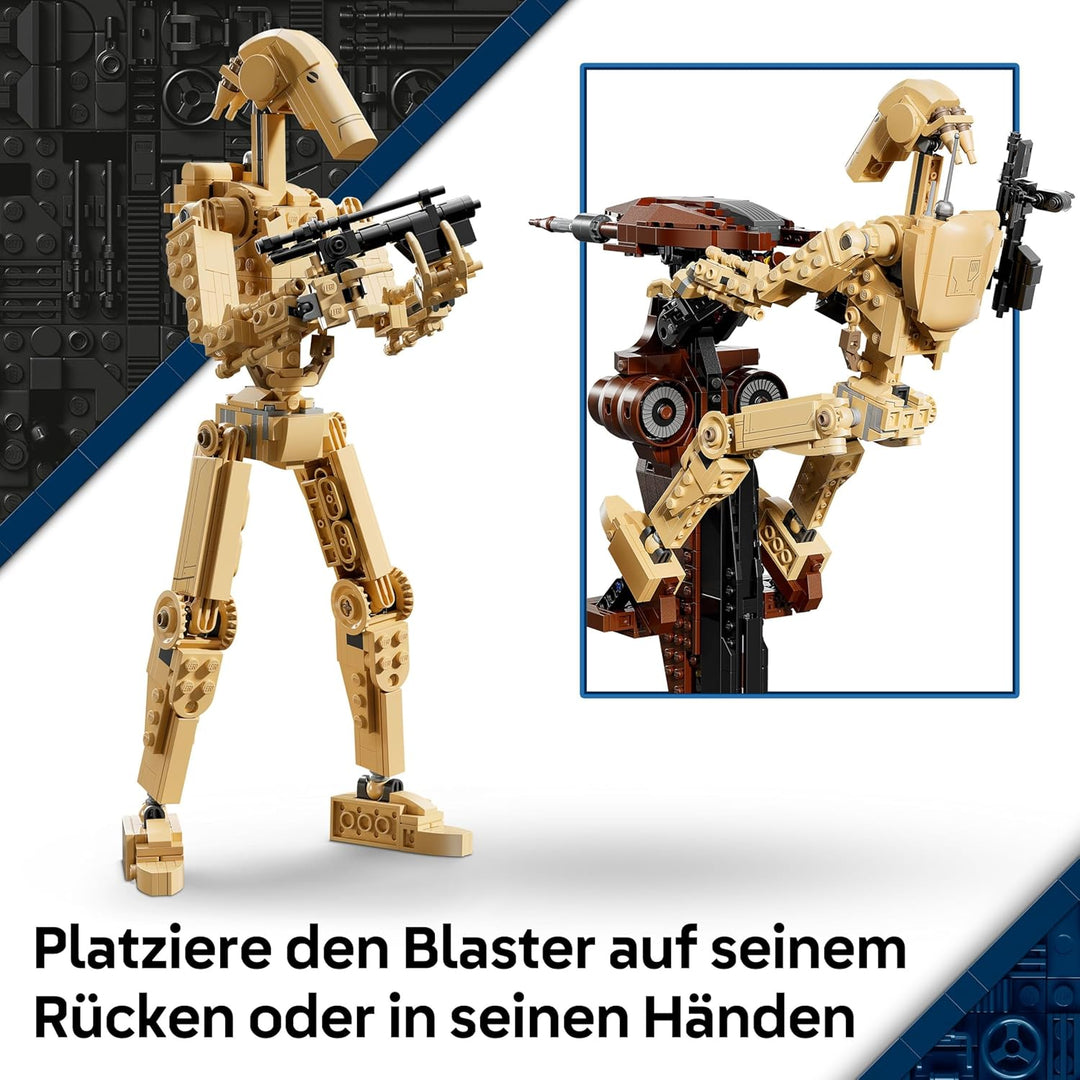 LEGO Star Wars 75428 Kampfdroide mit STAP Bauspielzeug - Spiel- und Ausstellungsfigur mit Speeder -