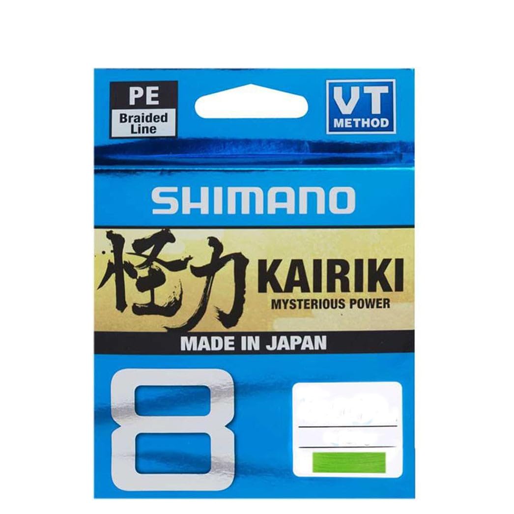 Shimano Kairiki 8, 300 Meter, grüne Mantis, geflochtene Angelschnur, 59WPLA68R0 0.28mm / 29.3kg, 300