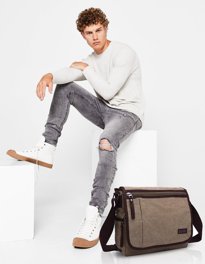 FANDARE Einfache Umhängetasche für Männer, Handel, Reisen, Postman, Schulter, Crossbody Tasche, gros