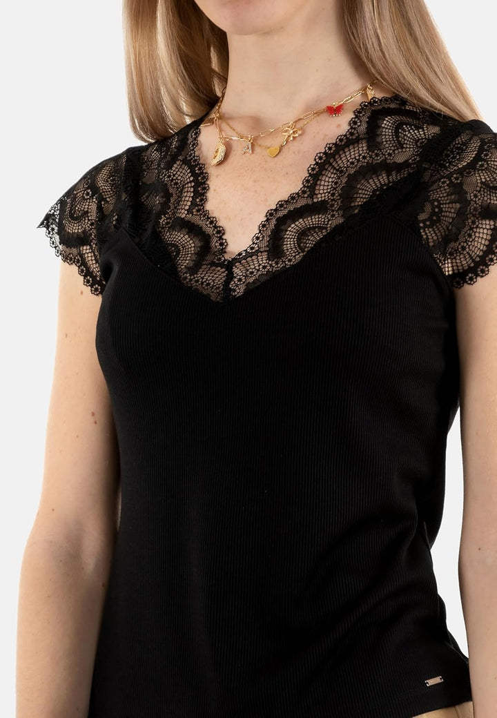 Morgan Damen T-Shirt S Schwarz, S Schwarz