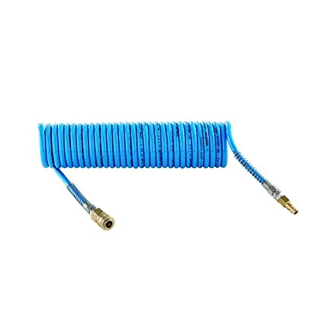 Schneider D770137 Druckluft-Spiralschlauch 8 x 1 mm, 7.5 m, blau