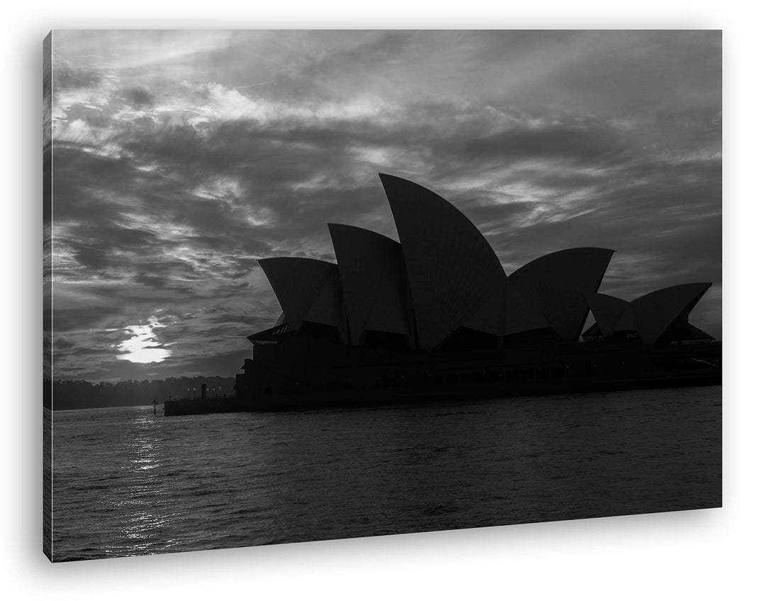 deyoli Silhouette des Opernhauses von Sydney Format: 100x70 Effekt: Schwarz&amp;Weiss als Leinwand, Moti