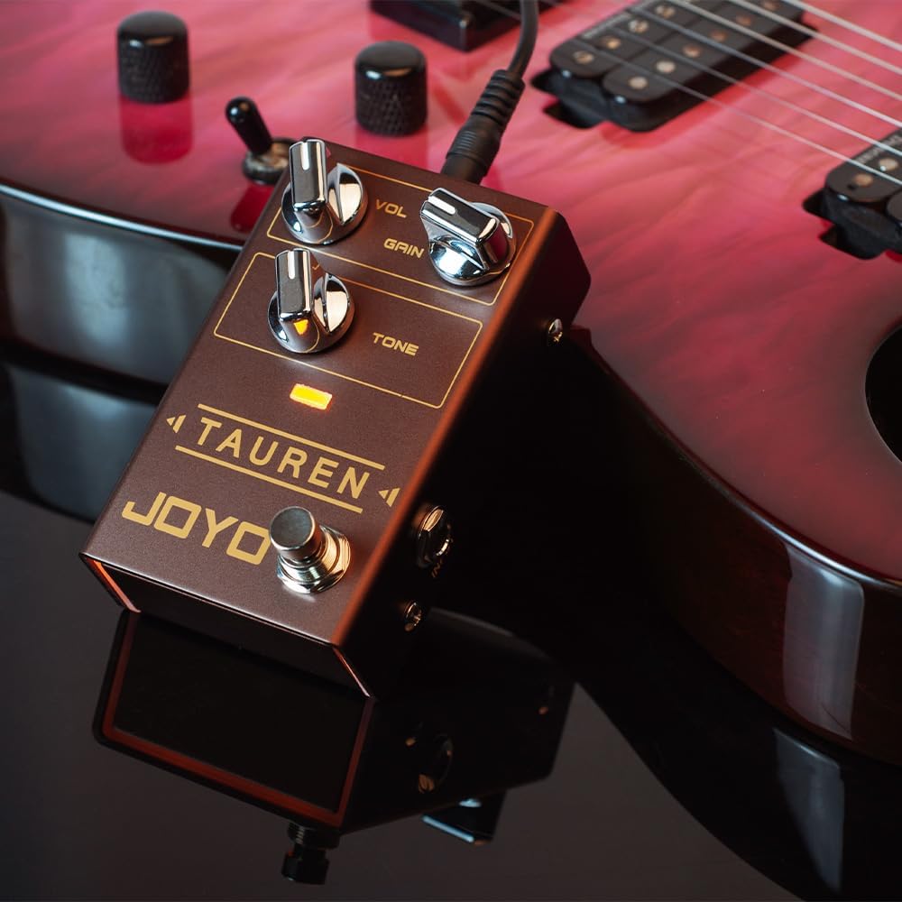 JOYO Overdrive Distortion Pedal R Series High Gain OD Clean Boost to Dist für E-Gitarren-Effekt (Tau