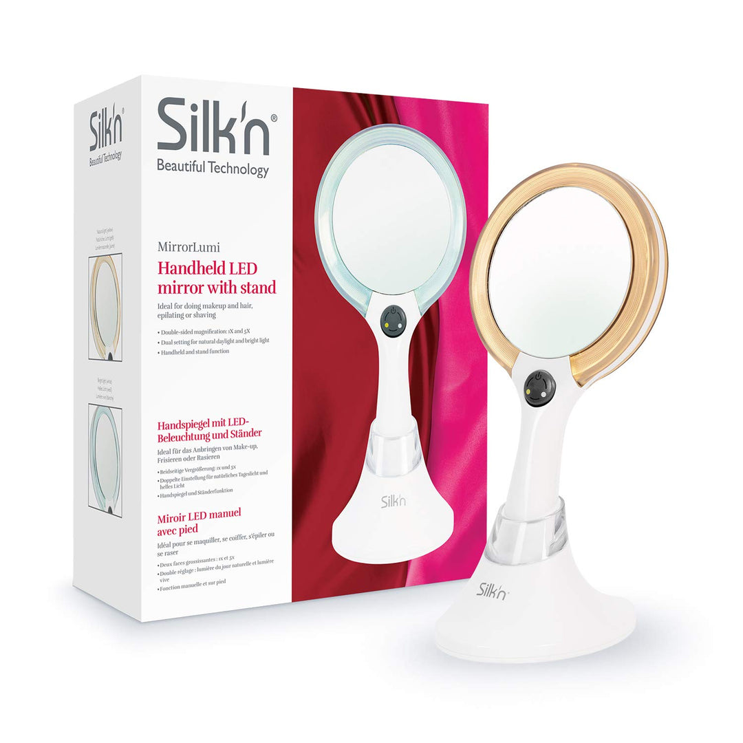 Silk'n MirrorLumi - Make-up-Spiegel mit LED-Beleuchtung - Stand- oder Handspiegel Mirror Lumi, Mirro