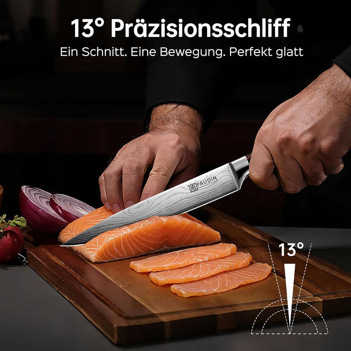 PAUDIN Fleischmesser Kochmesser, Klingenlänge 20 cm Küchenmesser Messer Chefmesser Allzweckmesser, U