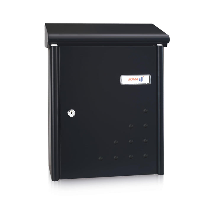 JOMA Briefkasten Model Munchen, Gehäuse und Tür, schwarz, BEM09060, Schwarz