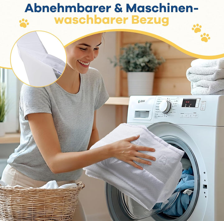Bettgitter Kinderbett, Schaumstoff Rausfallschutz mit Rutschfester Unterseite, Waschbarer Bezug, Bet