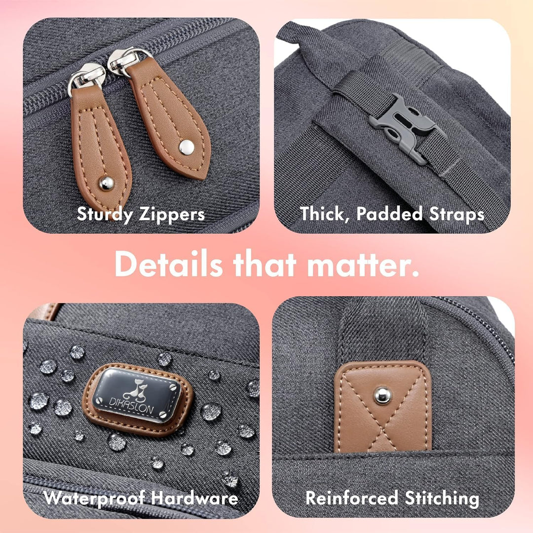 Wickeltasche Rucksack - Dikaslon Grosser Wickelrucksack mit Multifunktions-Babytaschen und mobiler W