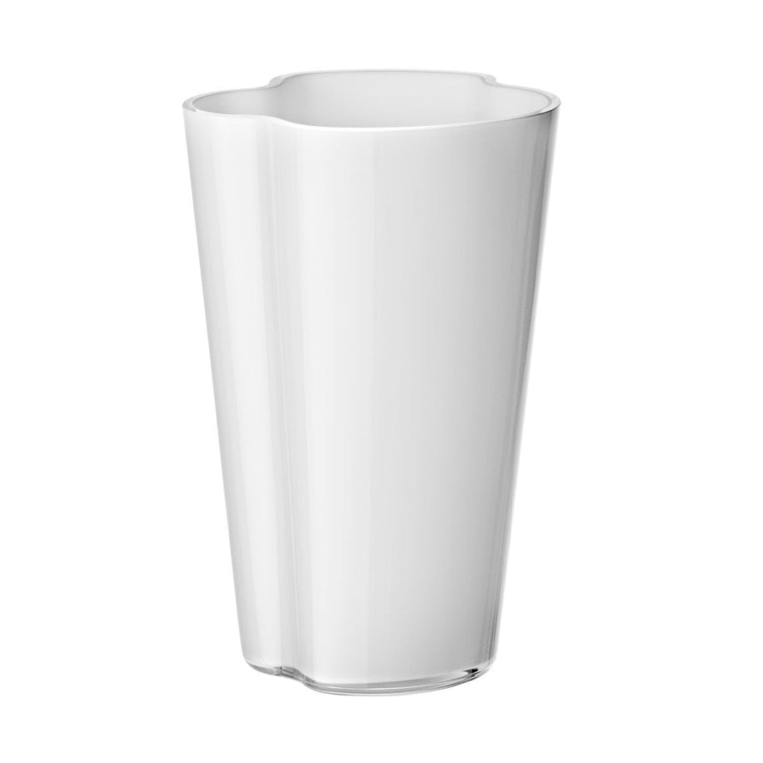 Iittala Vase Aalto 220 mm Weiss aus Glas, 220 mm Weiss