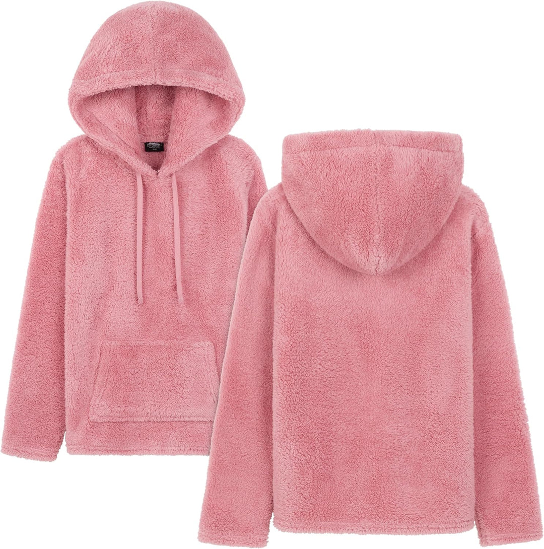 CityComfort Pullover Kinder - Flauschiger Hoodie Kinder, Fleece Kapuzenpulli - Fleece Loungewear Kap