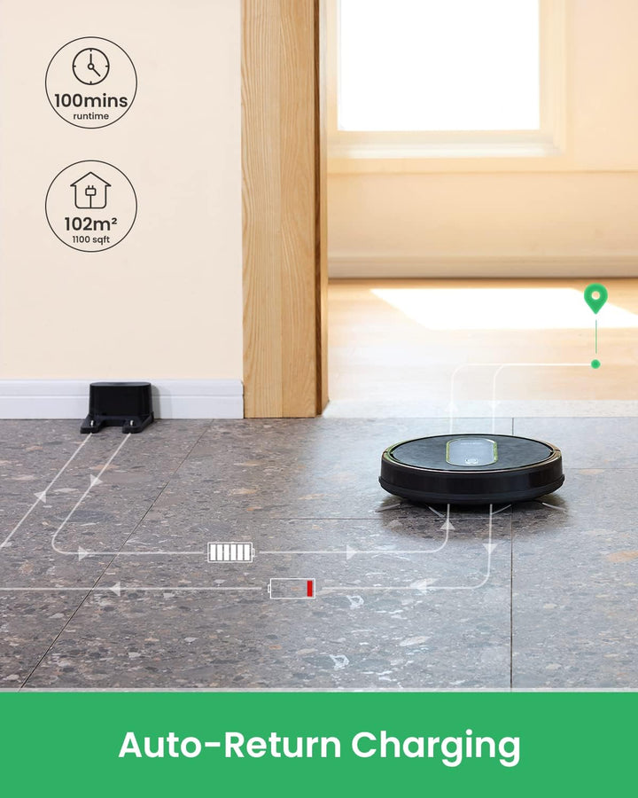 Vactidy Nimbel T6 Saugroboter mit 2800 Pa Saugkraft,120 Min Laufzeit,Staubsauger Roboter mit Alexa&G