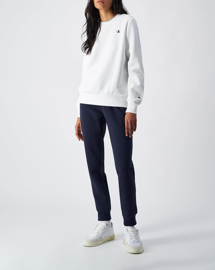 Champion Damen Legacy Basics W-Light Powerblend Fleece Crewneck Sweatshirt XXL Weiss, XXL Weiss