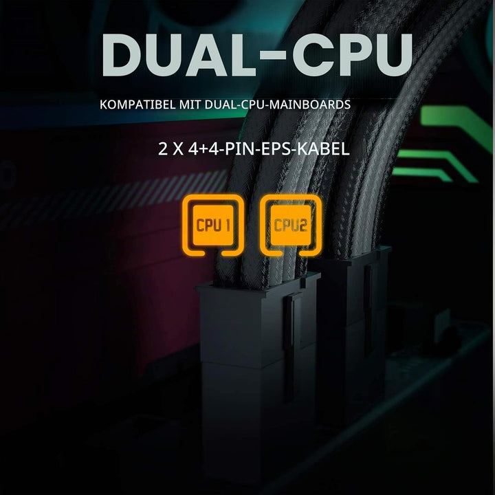 AsiaHorse Aktualisierung 16AWG Sleeved Cable Kit für PC/GPU/CPU, PSU Kabelverlängerung, PC Netzteil