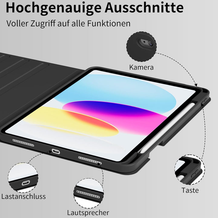 Hülle mit Tastatur für iPad 11. Generation (A16) 2025 11 Zoll, iPad 10. Generation 2022 10,9 Zoll, M