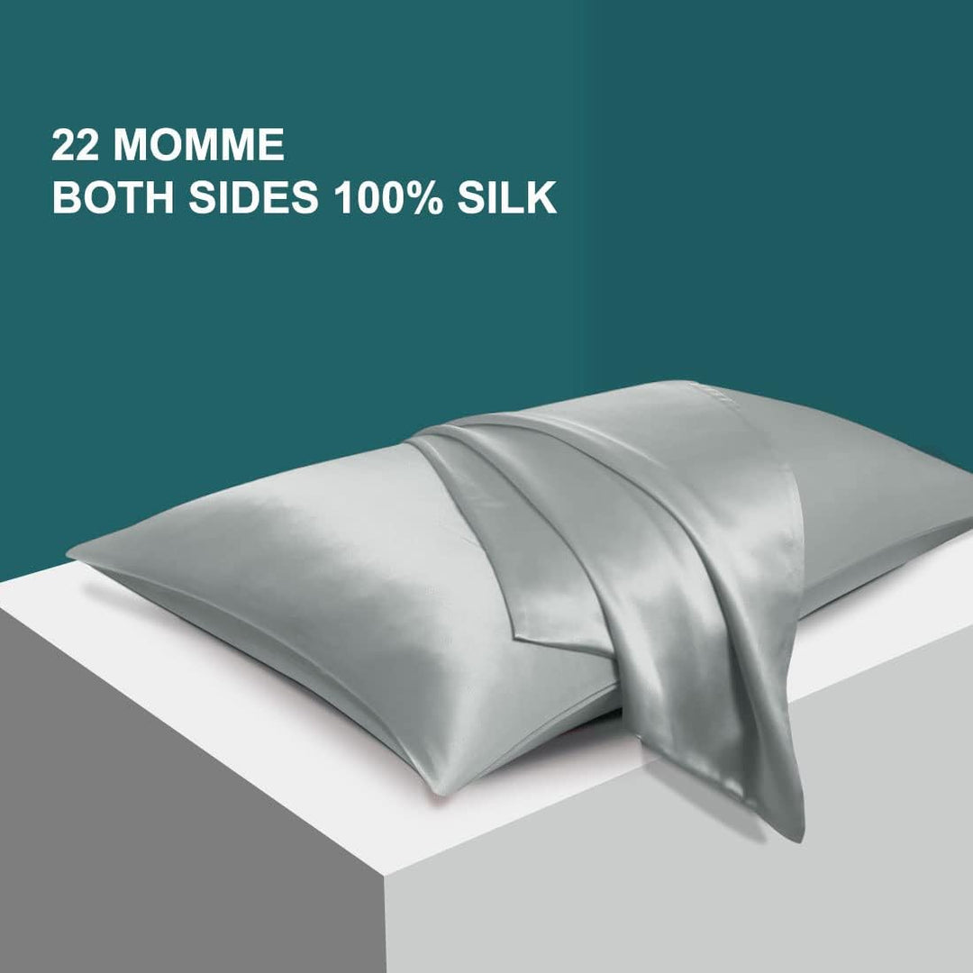 PiccoCasa Seide Kissenbezug 40x80 Kissenbezug aus 100% Seide 22 Momme kopfkissenbezug Haare und Haut