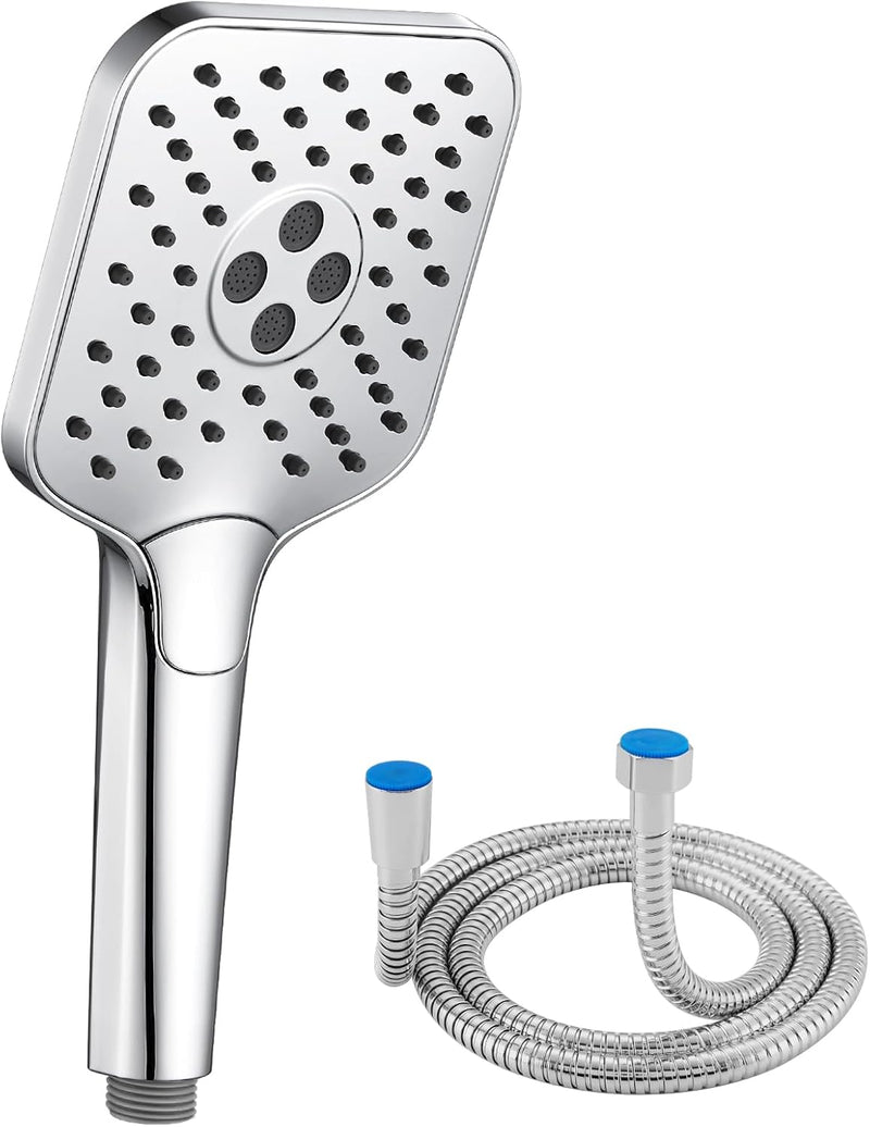 Auralum Duschkopf wassersparend, grosser Duschbrause mit Schlauch, Shower Head mit 3 Wasserabgabemod