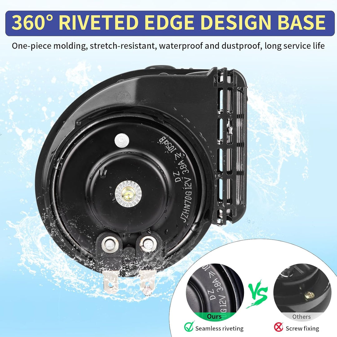 Rupse Hupe Autohupe 2 Stück, Laut Horn Signalhorn mit Wasserdichte, für 12v Pkw Lkw Wohnmobile Motor