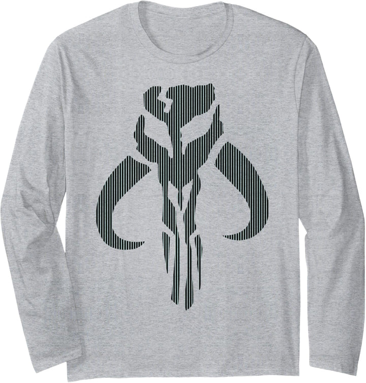 Star Wars: The Mandalorian Striped Logo Langarmshirt