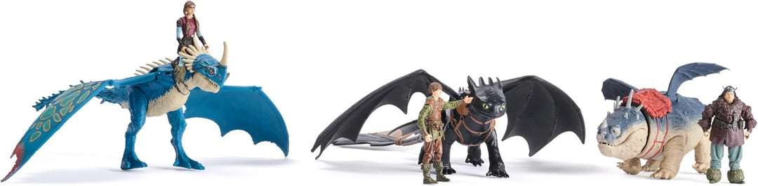 Dreamworks How to Train your Dragon, Wikinger und Drachen Actionfiguren-Set, Fleischklops und Fischb