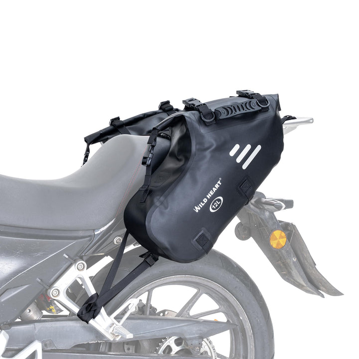 WILD Heart Motorradtaschen Wasserdicht 24L (12L * 2) Motorrad-Seitentaschen Koffertasche Motorradzub