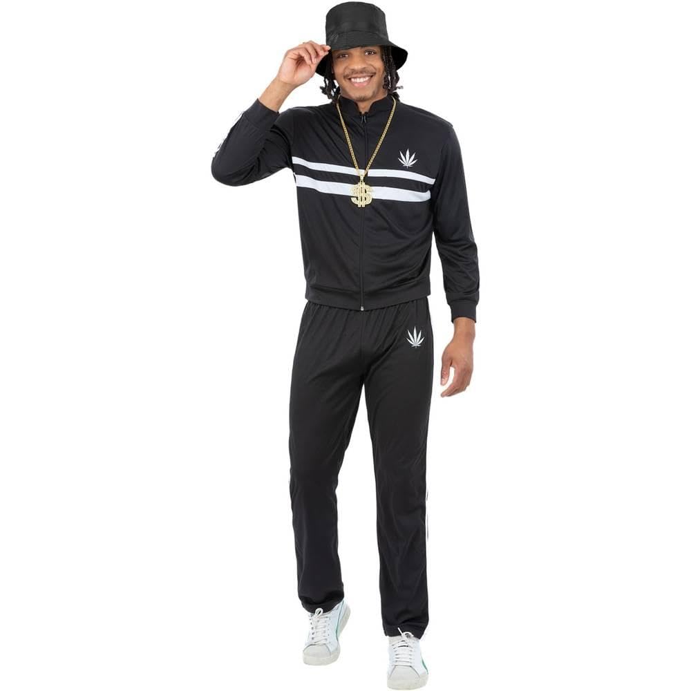 Smiffys 90s Running MC Tracksuit Costume Halloween und Karneval Medium (Chest 38-40) Multicoloured,