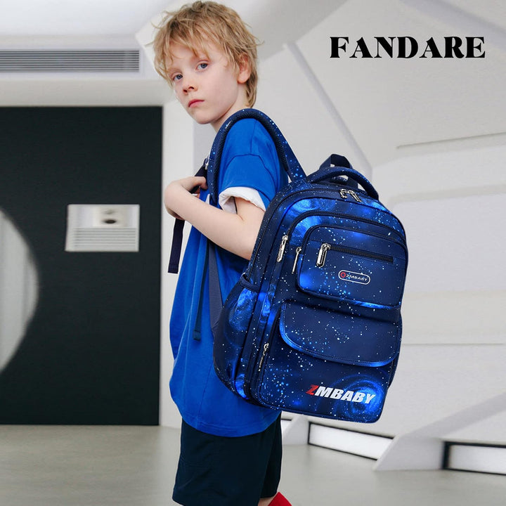 FANDARE Kinderrucksack Schulranzen Mehrfarbig Schultaschen Jungen Mädchen Schulrucksack Schultasche