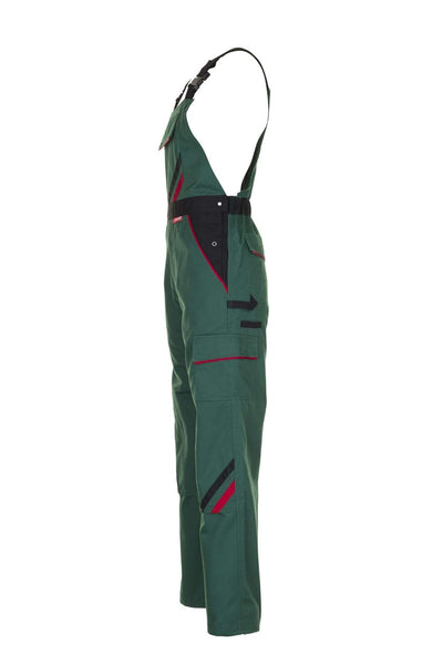 Planam Highline Herren Latzhose grün schwarz rot Modell 2335 Grösse 44 grün/schwarz/rot 44, grün/sch