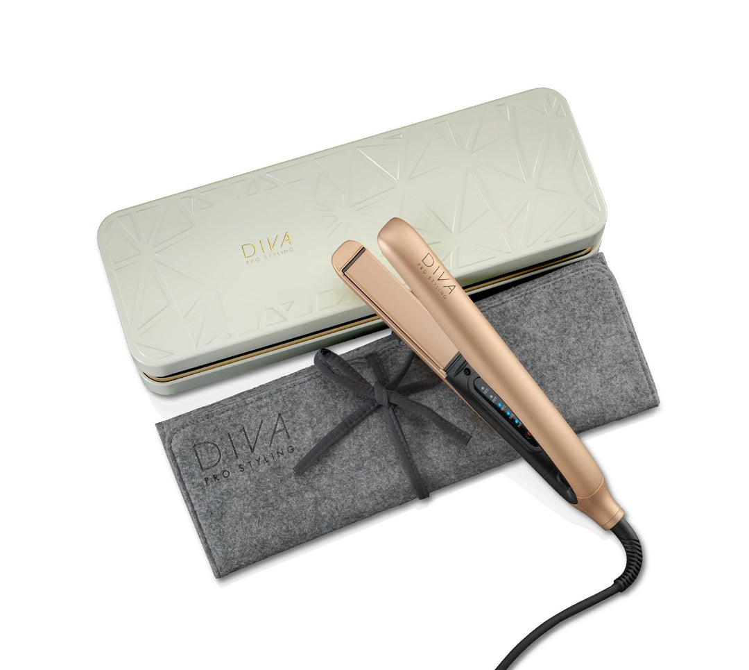 Diva Pro Styling Precious Metals Touch Glätteisen - Automatische Sicherheitsabschaltung - Einsatzber