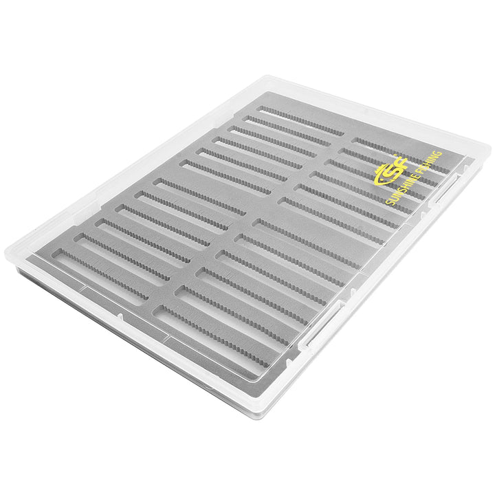 SF Fliegenfischen Box Fliegendose Fliegenbox Köderbox für Fliegen mit Transparent A4-Grösse # Schaum