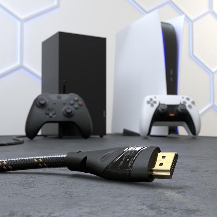 KabelDirekt – 4K HDMI-Kabel – 7,5m – In Deutschland entwickelt – Bruchfeste Nylon-Ummantelung (4K@60