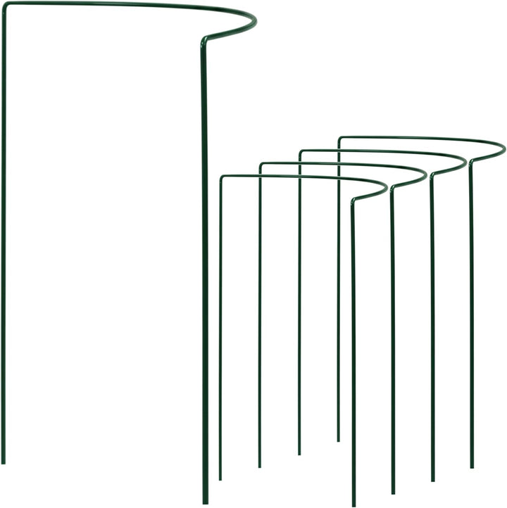 10 STÜCK Pflanzenstütze halbrund - Ø 38 cm - 100 cm hoch - aus 4mm kunststoffummantelten Draht - Für