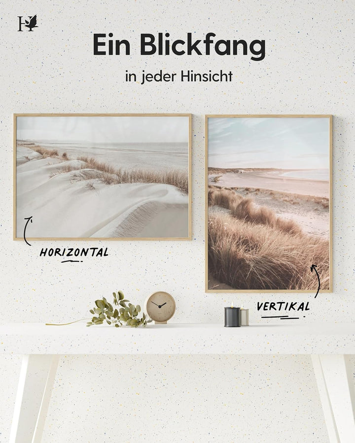 Heimlich® 1x Bilderrahmen DIN A2 42x59,4 cm Eiche Rahmen 1-Pack | Dokumentenrahmen 42x59,4 cm Gross