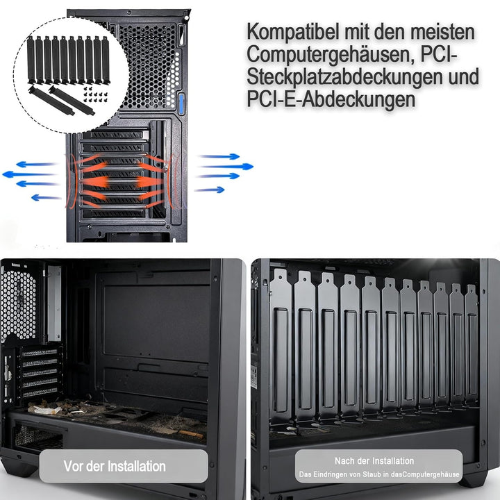 PCI Slot Abdeckung 12 Stück, 120X 18MM PCI Steckplatzabdeckung, Steckplatzabdeckungen, Hartstahl Sta