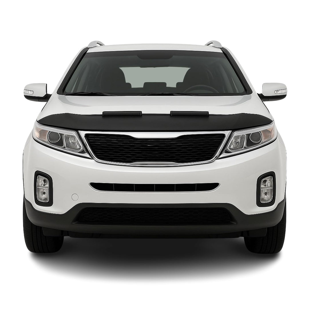 OMAC Haubenbra Steinschlagschutz Bonnet Bra kompatibel mit Kia Sorento 2010-2013 Schwarz Halb Schwar