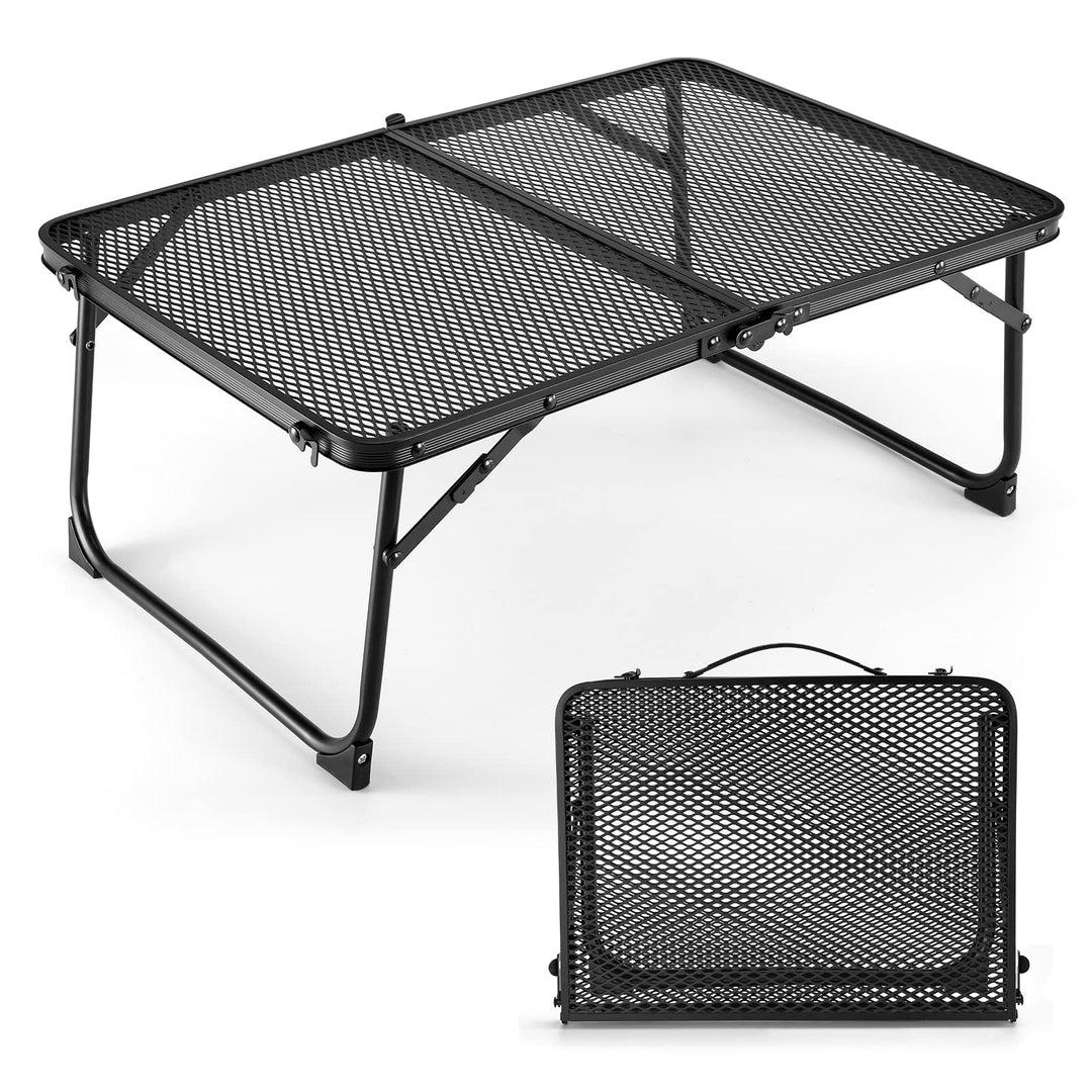 Odoland Tragbarer Campingtisch Ultraleichter Aluminium Klappbarer Picknicktisch Kleiner Campingtisch