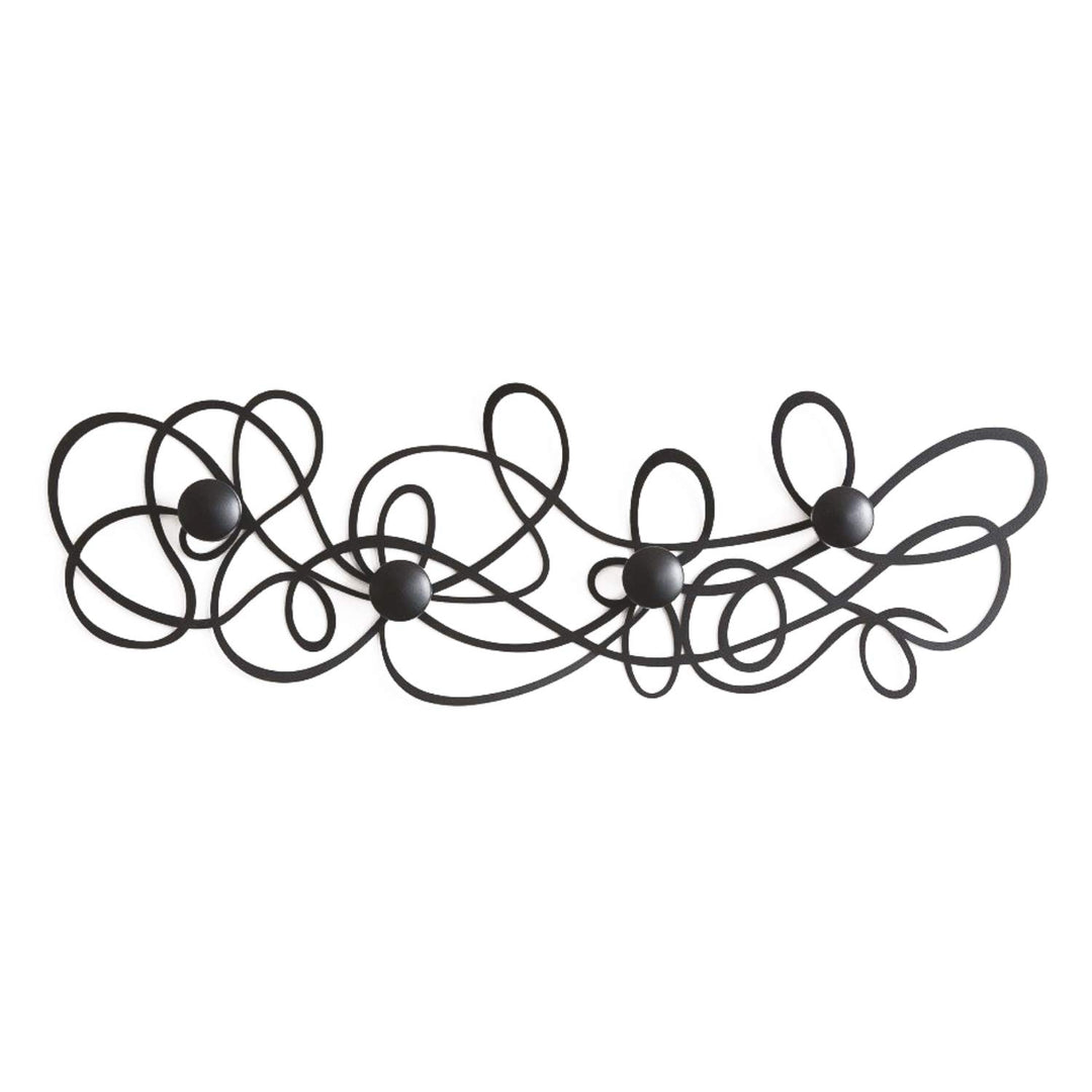 Arti e Mestieri Appendiabiti Da Parete Doodle Colore Nero