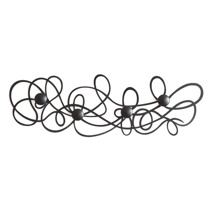 Arti e Mestieri Appendiabiti Da Parete Doodle Colore Nero