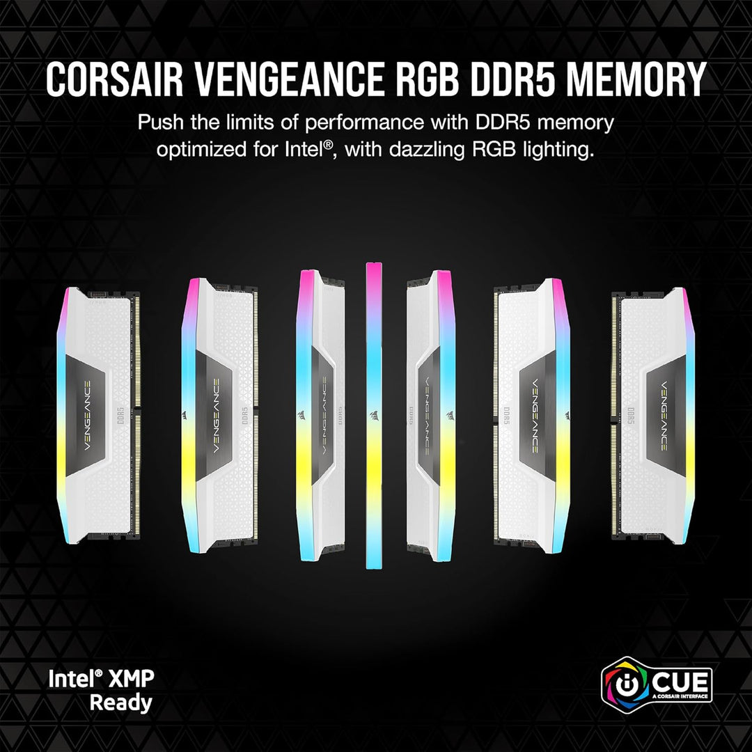 CORSAIR Vengeance RGB DDR5 RAM 64GB (2x32GB) 6000MHz CL30 Intel XMP iCUE Kompatibler Computerspeiche
